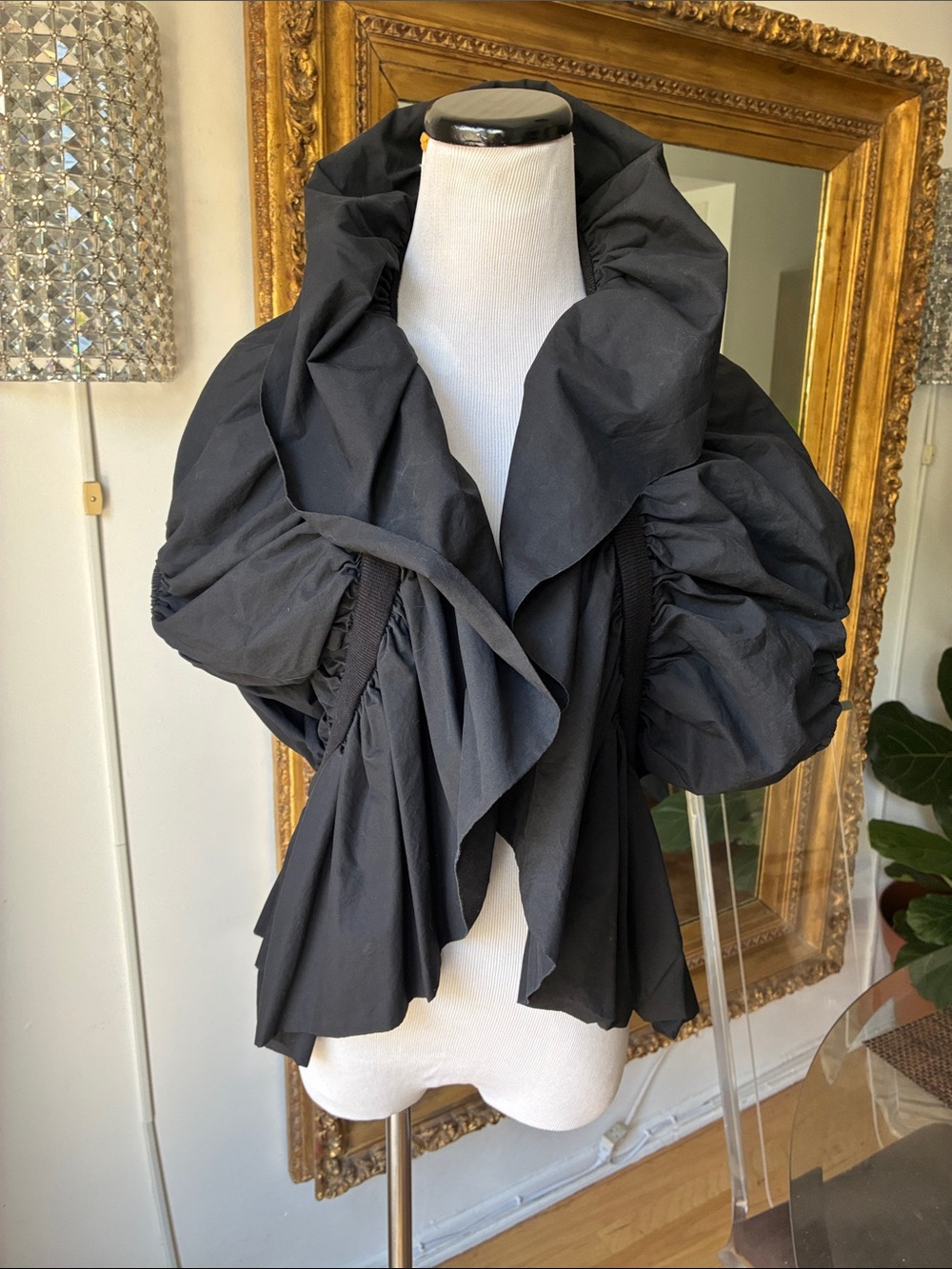 Ryu Black Dramatic Ruffle Sleeve Jacket - Women